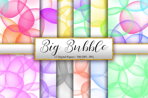 Big Bubble Watercolor Ink Background