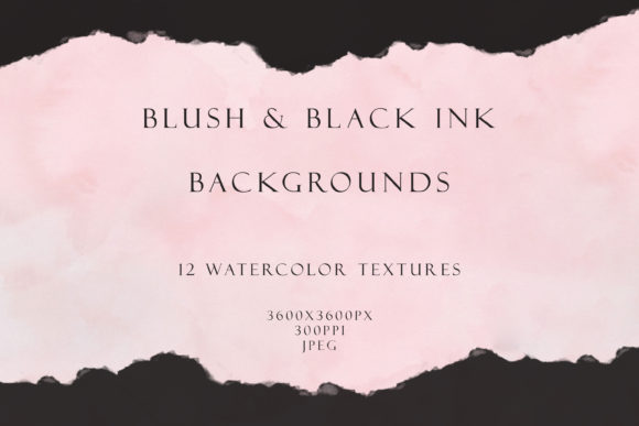 Blush and Ink Watercolor Backgrounds