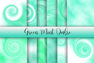 Green Mint Ombre Watercolor Background and Backgrounds