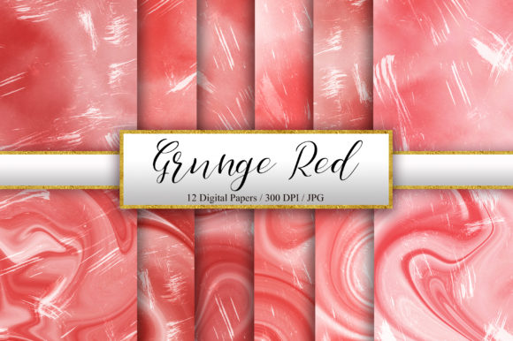 Grunge Red Ombre Watercolor Background and Backgrounds