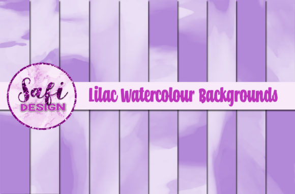 Lilac Watercolour Digital Papers and Backgrounds