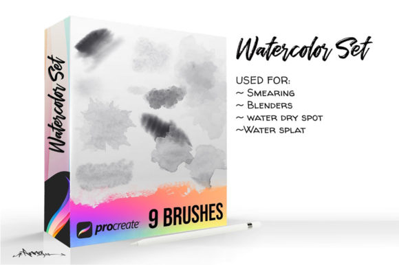 Procreate Watercolor Brushes and Brushes