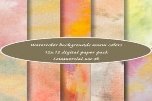 Watercolor Backgrounds in Warm Colors