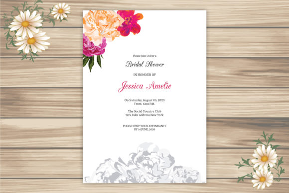 Watercolor Bridal Shower Invitation